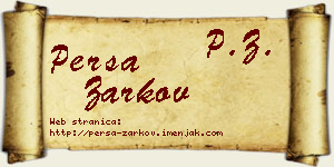 Persa Žarkov vizit kartica